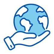 Hand holding Earth