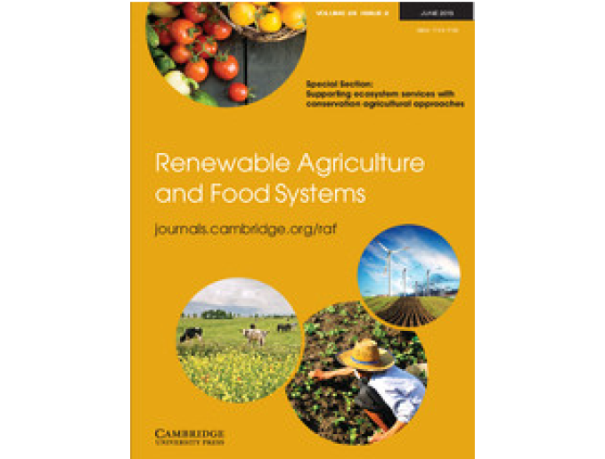 Cover image journal : Renewable Agriculture and Food Systems